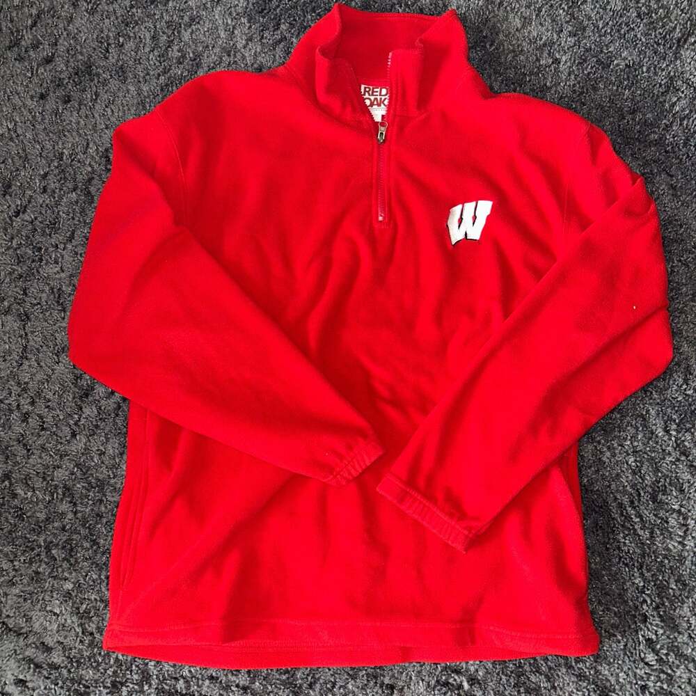 Wisconsin Badgers Tough Minded Quarter-Zip Top - Red, M8
